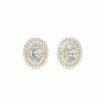 Oval Double Halo Stud
