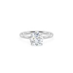 Timeless Round Solitaire Diamond Ring in White or Yellow Gold