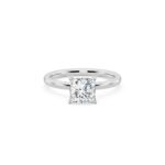 Classic Princess Solitaire Lab Grown Diamond Ring in Gold