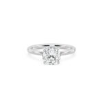 Cushion Cut Solitaire Lab Grown Diamond Ring in Gold