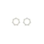 Open Halo Diamond Earrings