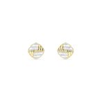 Concentric Square Swirl Diamond Stud