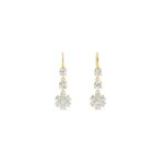 Cluster Diamond Hook Drop Earring