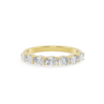 Half Horizontal Oval Diamond Band