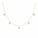 Star Diamond Station Necklace
