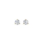 Three Prong Martini Style Diamond Stud