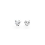 Heart Cut Solitaire Diamond Stud