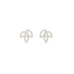 Dainty Leaf Petal Diamond Stud