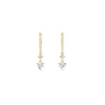 Trillion & Round Duo Drop Diamond Bali