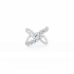 Criss-Cross Diamond Cluster Ring