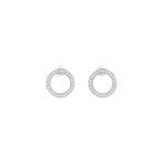Open Circle Lab Grown Diamond Stud Earrings