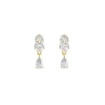 Pear & Marquise Diamond Drop Earrings