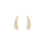 Diamond Feather Ear Climber