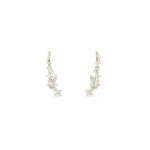 Floral Cluster Diamond Ear Climber
