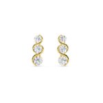 Wavy Diamond Stud