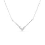 Dainty V Shape Lab Grown Diamond Pendant