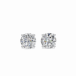 Petite Sterling Sliver Solitaire Stud with Lab Grown Diamond