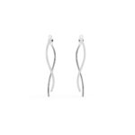 Wavy Diamond Dangle Earring