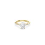 Shared Prong Oval Diamond Engagement Ring