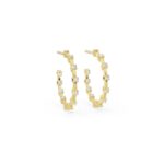 Round Distanced Diamond Hoops