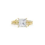 Floral Inspired Princess Cut Diamond Engagement Ring