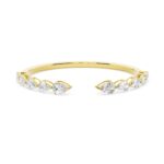 Trailing Pear Diamond Cuff Bracelet