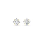 Tension Back Basket Set Stud Earrings Princess