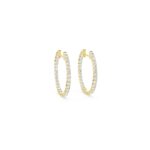 Twinkling Diamond Hoop Earrings