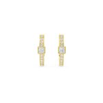 Squared Elegance Diamond Hoops