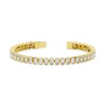 Oval-Shaped Diamond Bezel Tennis Bracelet