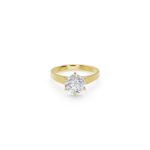 Vintage Style Round Cut Solitaire Ring