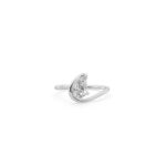 Elegant Pear Cut Diamond Silver Ring