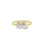 Round & Pear Toi Et Moi Diamond Ring
