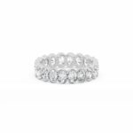 Half Bezel Oval Diamond Eternity Band