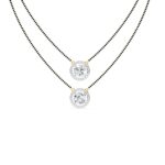 Double Layer Halo Mangalsutra with Lab Grown Diamond Elegance