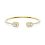 Halo Style Radiant Cuff Bracelet