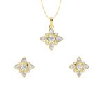 Golden Orchid Pendant Set