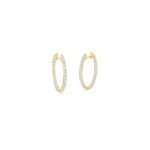 Twinkling Diamond Hoop Earrings
