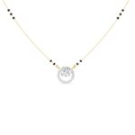 Spiral Mangalsutra with Lab Grown Round Diamonds - Modern Elegance