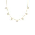 Aurelia Drops Lab Grown Diamond Station Necklace in Gold-Plated Silver