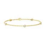 Graceful Five Diamond Station Bracelet