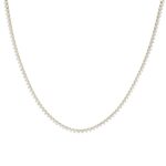 25 Pointer Martini Style Round Diamond Tennis Necklace