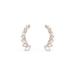 Lab Grown Diamond Leaf Ear Climber in Gold – 0.40 Carats Elegance