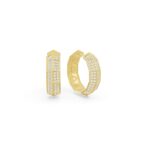 Geometric Design Diamond Hoop