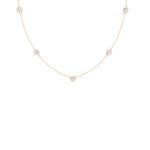 Lab Grown Diamond Bezel Set Round Station Necklace for Timeless Elegance