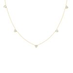 Lab Grown Trillion Diamond Station Necklace for Timeless Elegance