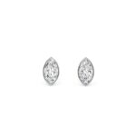 Bezel Set Marquise Diamond Solitaire Stud