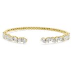 Dew Drop Pear Diamond Cuff Bracelet