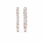 Vertical Marquise Diamond Hoop Earring 14kt & 18kt Gold