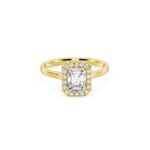 Versatile Radiant Diamond Halo Stylish Ring 18kt & 14kt Gold